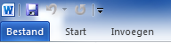 Custom menu in Word 01