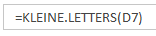 Excel kleine letters 02