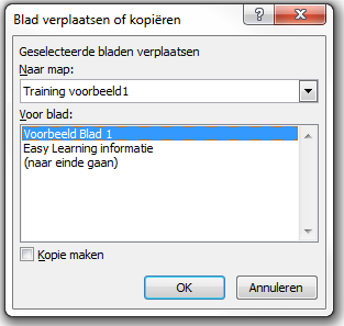 Move or Copy window