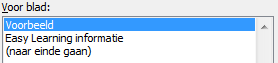 Choose target location in workbook