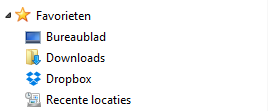 Favorites folders always available