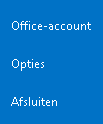 Outlook Options menu