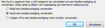 Configure Read Receipt in Outlook