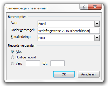 Mailmerge maken in Word 08