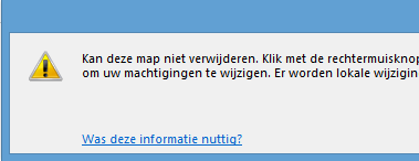 Delete folder Outlook error