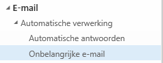 Onbelangrijke e-mail uitschakelen 04