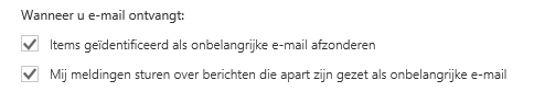 Onbelangrijke e-mail uitschakelen 05