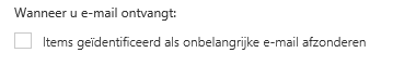 Onbelangrijke e-mail uitschakelen 06