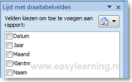 PivotTable components in Excel 02