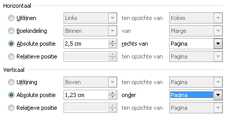 Set logo position in template 03