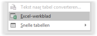 Rekenen in Word kolom met Excel 02