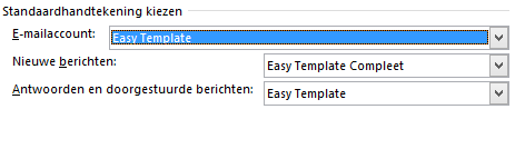 Set default signature 01