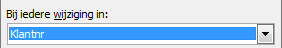 Customer Number selection