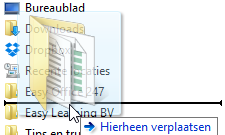 Reorder folders in Favorites