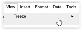 View Freeze in Google Sheets